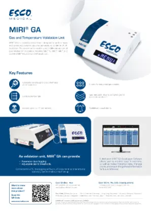MIRI® GA Gas and Temperature Validation Unit Flyer